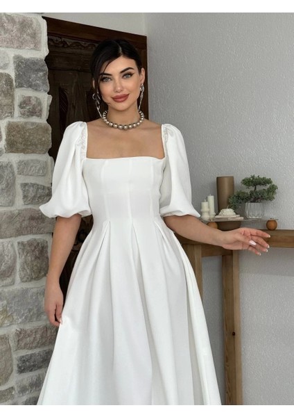 Benjamin Çan Etekli Midi Boy Elbise