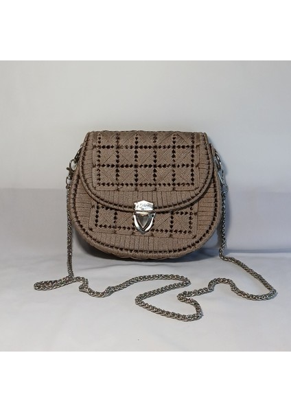 El Örgüsü Canvas Omuz Çantası