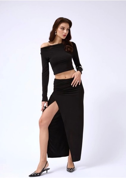 Yırtmaç Detay Maxi Etek modelleri