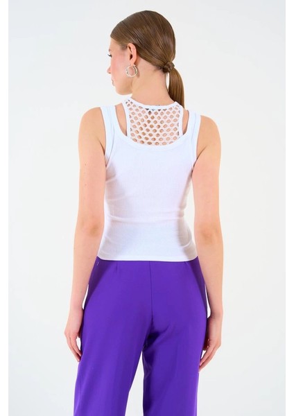 Içi Dantelli Kaşkorse Atlet - Beyaz indirimleri