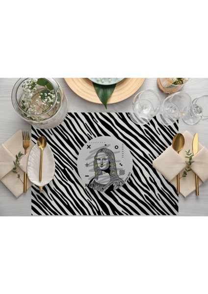 Iconic People Kumaş Amerikan Servis 4'lü Set 35X50CM Keten Kumaş Ulusl.yıkama ve Solmama Sertifikası fiyatları