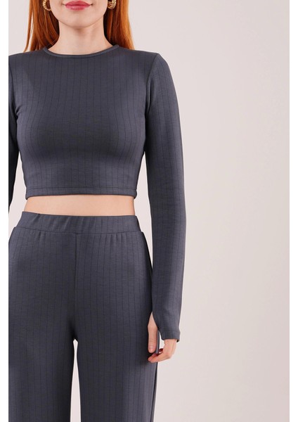 Fitilli Bluz ve Pantolon Antrasit Ikili Takım fiyatları