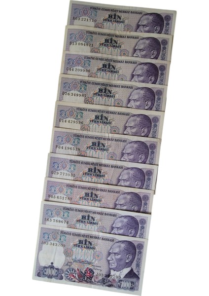 10 Adet Bin Lira Harf Takımı Ççt/çt