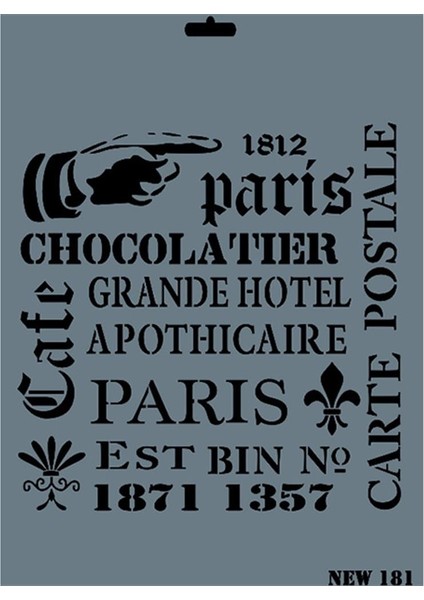 New 181 Stencil 25X35 cm