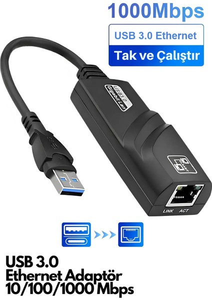 USB 3.0 Ethernet Çevirici Dönüştürücü, Adaptör RJ45 Çevirici indirimleri