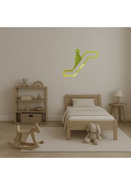 Minimalist Asansör Ikonu Altın Aynalı Tablo - SUAT7685-4508 fırsatları