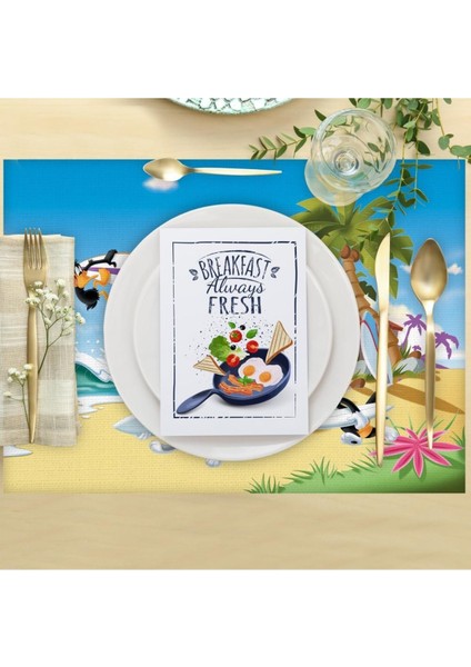 Looney Tunes Team Kumaş Amerikan Servis 4'lü Set 35X50CM (Warner Bros Lisanslı Ürün, Keten Kumaş) fiyatları