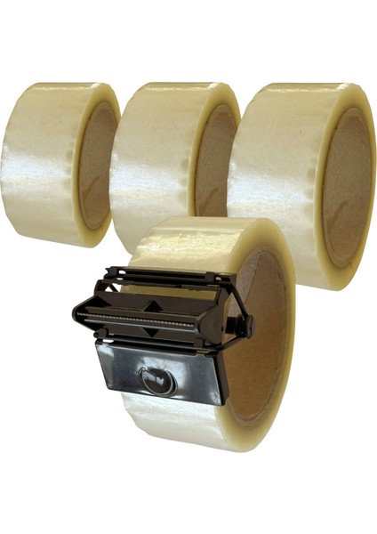 4 Adet 45X100 Koli Bandı ve Bant Kesici Seti Taşınma Paketleme Kiti