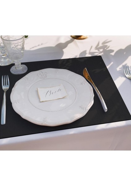 Siyah Figüratif Çiçek Kumaş Amerikan Servis 4'lü Set (Keten, Ulusl. Yıkama ve Solmama Sertifikası) fiyatları