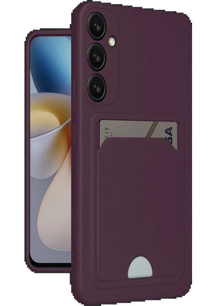 Newface Samsung Galaxy A26 Kılıf Kelvin Kartvizitli Silikon - Derin Mor