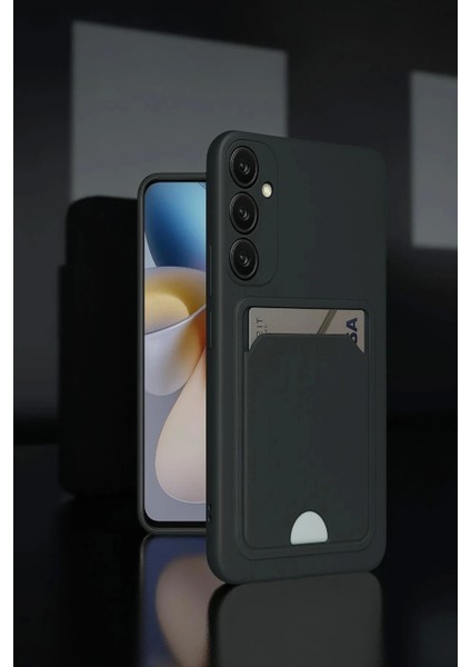 Samsung Galaxy A56 Kılıf Kelvin Kartvizitli Silikon - Siyah fiyatları