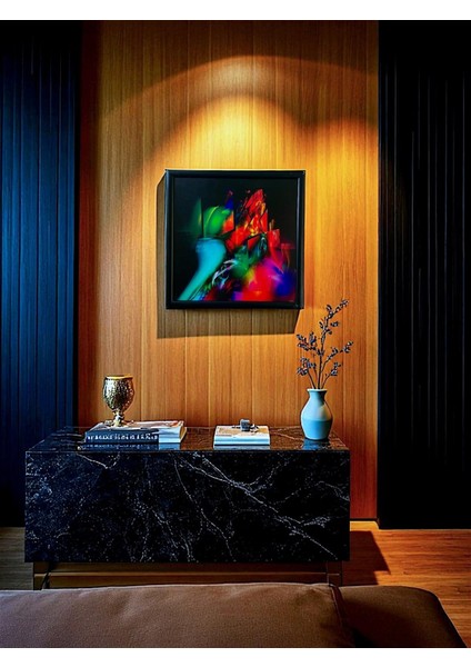 Dekoratif Soyut Tablo 40 x 40 cm CAN203 - Ev - Otel - Ofis - Hastahane - Kafe - Restoran Dekorasyonu