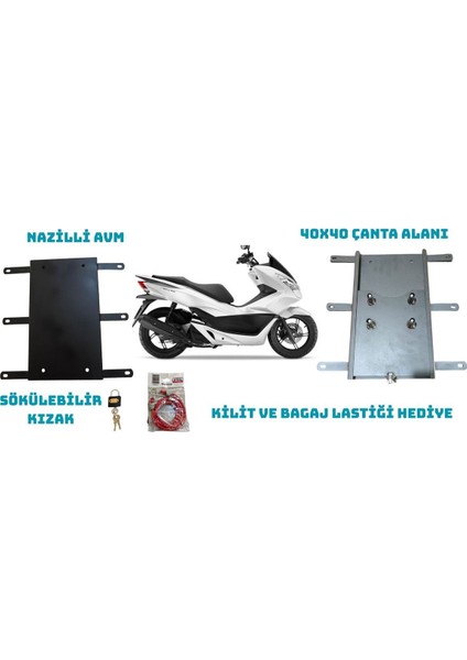Pcx 2014-2025 Model Uyumlu Kızaklı Kurye Paket Çanta Demiri