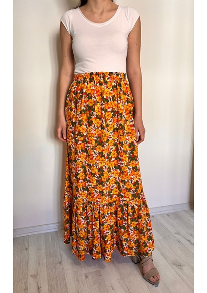 Kadın Tessettür Etek -Uzun Etek - Eteği Fırfırlı Etek modelleri