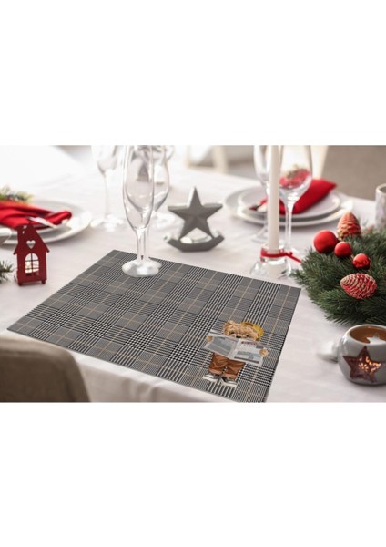 Teddies Kumaş Amerikan Servis 4'lü Set 35X50CM (Keten Kumaş, Ulusl. Yıkama ve Solmama Sertifikası)