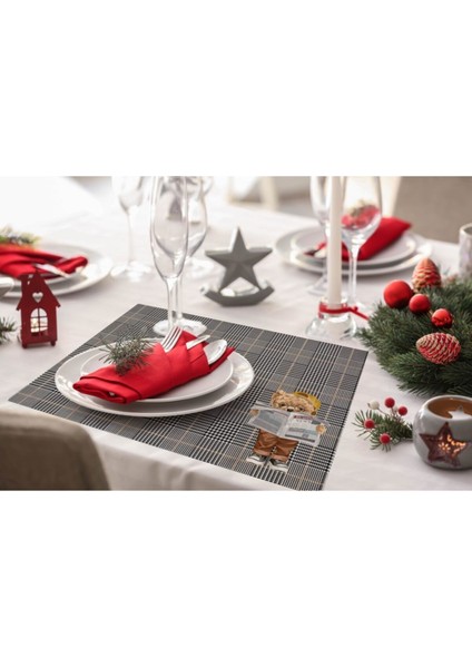 Teddies Kumaş Amerikan Servis 4'lü Set 35X50CM (Keten Kumaş, Ulusl. Yıkama ve Solmama Sertifikası) fiyatları