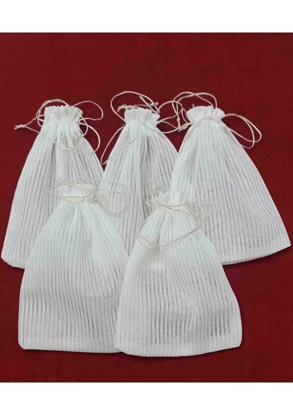 Ip Çizgili Desen Kese 12*15 cm 25 Adettir Hediyelik Bohçalık Çeyizlik