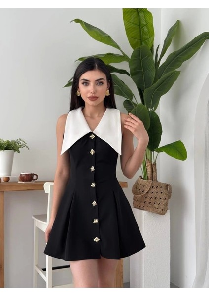 Ness Düğmeli Elbise