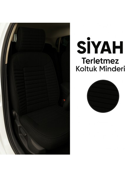 Audi Q7 2006-2015 Uyumlu Oto Koltuk Minderi Ergonomik Bumerang 2'li Lüks Set Siyah
