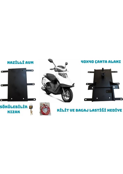 Active 50 ve 125 Kızaklı Kurye Paket Çanta Demiri