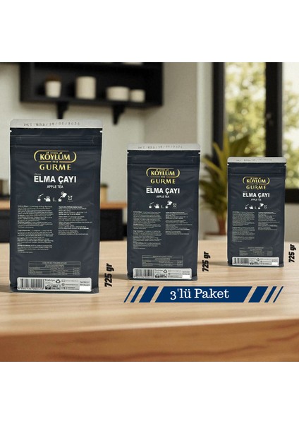 Elma Çayı 725 gr Meyve Taneli (3'lü Paket) modelleri