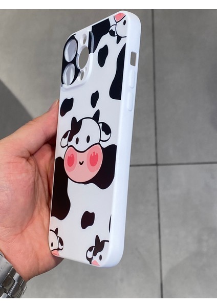 Apple iPhone 13 Pro Max Uyumlu Sevimli Inek Desenli Koruyucu Silikon Kılıf fiyatları
