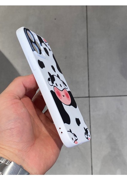 Apple iPhone 13 Pro Max Uyumlu Sevimli Inek Desenli Koruyucu Silikon Kılıf modelleri