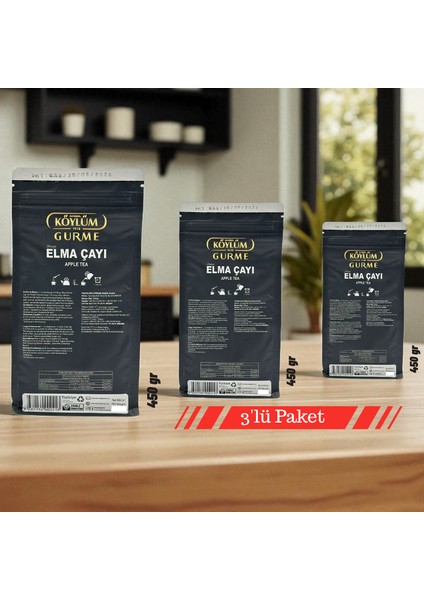 Elma Çayı 450 gr Meyve Taneli (3'lü Paket) modelleri