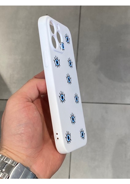 Apple iPhone 13 Pro Max Uyumlu Nazar Göz Desenli Koruyucu Silikon Kılıf indirimleri