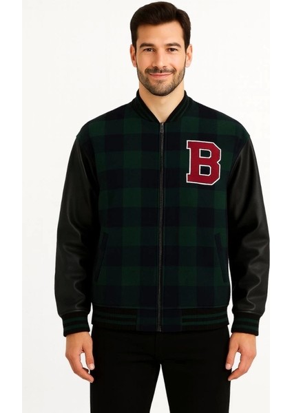 Kolları Suni Deri Içi Astarlı Oduncu Kolej Içi Ceket - Haki modelleri