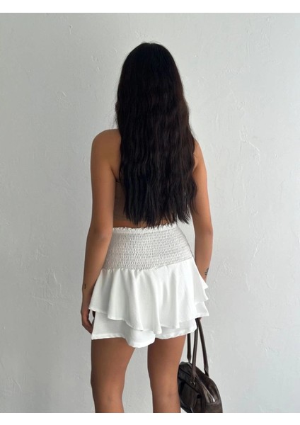 Ayrobin Şortlu Etek - Beyaz fiyatları