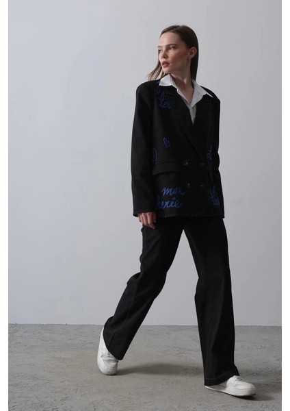 Kalpli Ceket Takım - Siyah