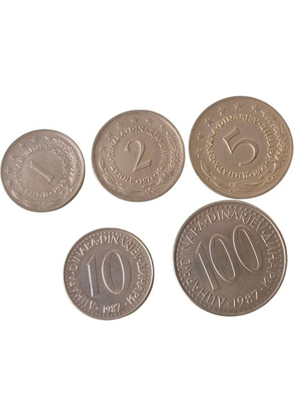 1-2-5-10-100 Yugoslavya Dinarı