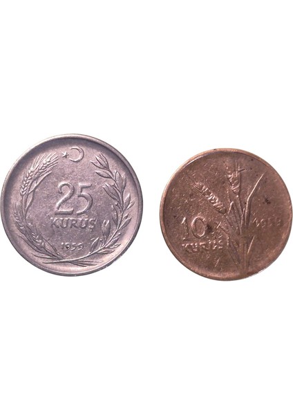 1959 Yılı 25 ve 10 Kuruş