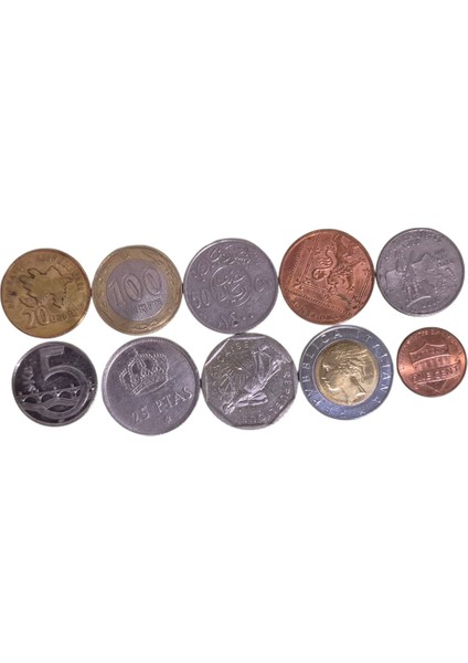 10 Adet Koleksiyonluk Para