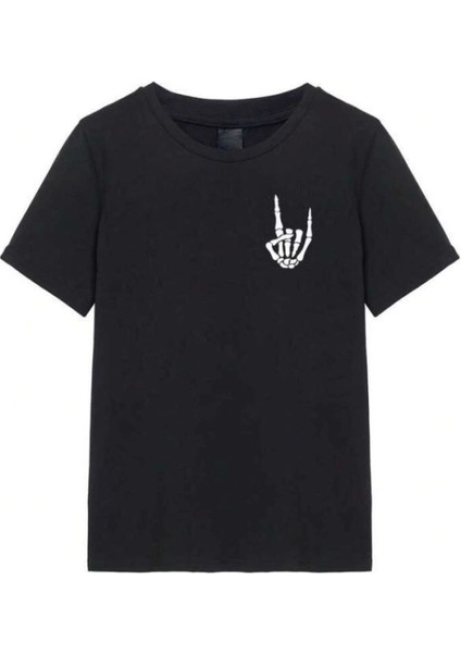 Erkek Baskılı Oversize T-Shirt - Siyah modelleri