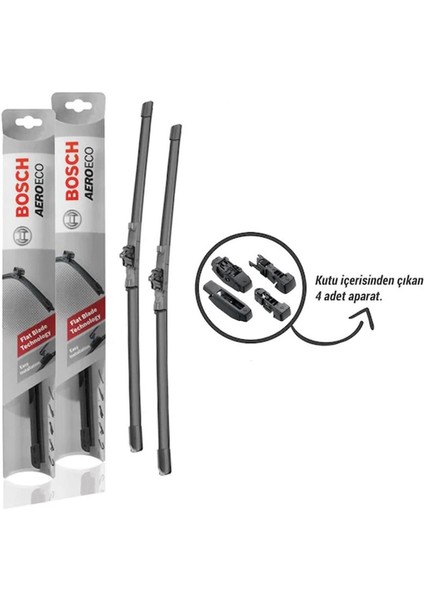 Bosch Aeroeco Muz Silecek Takımı Toyota Rav4 2000-2005 ile Uyumlu modelleri