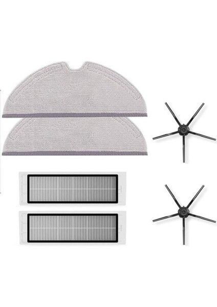 Uyumlu 6 Parça Robot Süpürge Aksesuar Seti Beyaz S5 Max S6 S6 Pure ile Uyumlu