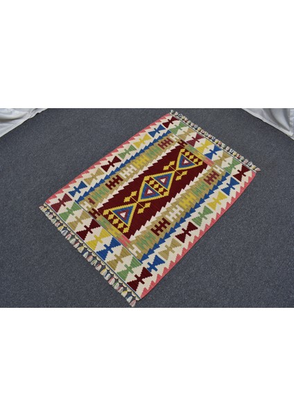 Yeni El Dokuma Geometrik Desenli Pınarbaşı Kayseri Yün Kilim 6350 indirimleri