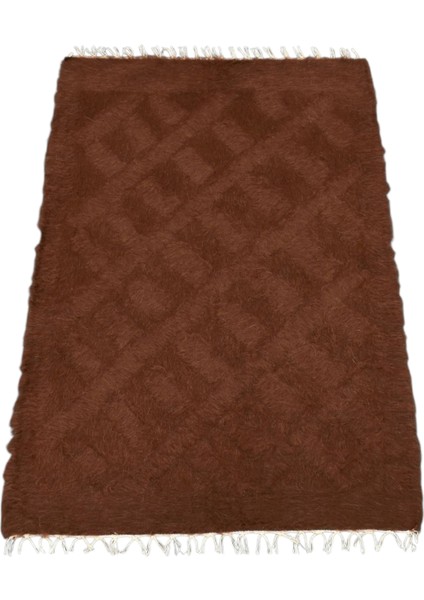 Yeni El Dokuma Tek Renk Tiftik Yün Siirt Kilimi 6353