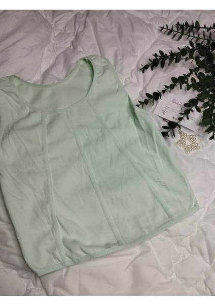 Defnem Su Yeşili Fitilli Likralı Kaşkorse Crop fiyatları