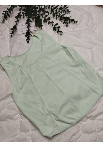 Defnem Su Yeşili Fitilli Likralı Kaşkorse Crop fırsatları