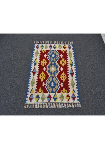 Yeni El Dokuma Göbekli Kırmızı Pınarbaşı Kayseri Yün Kilim 6351 fırsatları