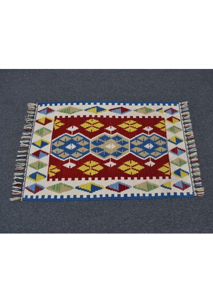 Yeni El Dokuma Göbekli Kırmızı Pınarbaşı Kayseri Yün Kilim 6351 indirimleri