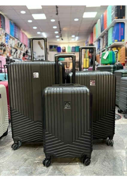 3’lü Silikon Kırılmaz Lüks Valiz Seti – Sessiz 360° Tekerlekli, Şifreli, Kabin-Orta-Büyük Boy