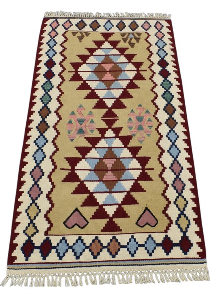 Yeni El Dokuma Otantik Yahyalı Yün Kilim 6341