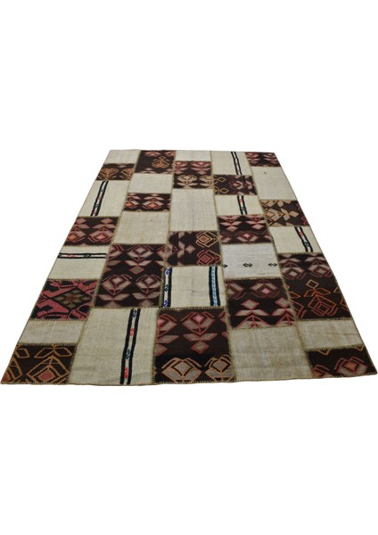 Yeni El Dokuma 7.5m2 Kırkyama Patchwork Kendirli Yün Kilim 6333