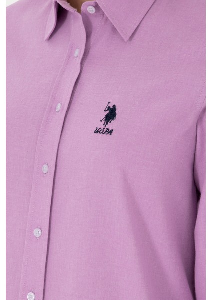 Kadın Lila Gömlek Desenli 50297012-VR034