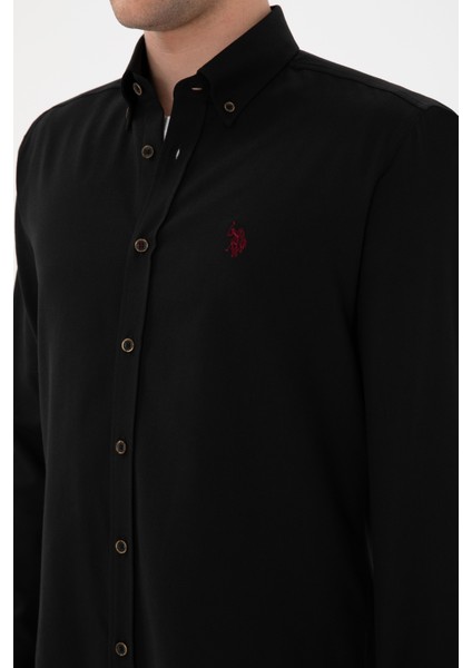 Erkek Siyah Gömlek Basic 50296757-VR046