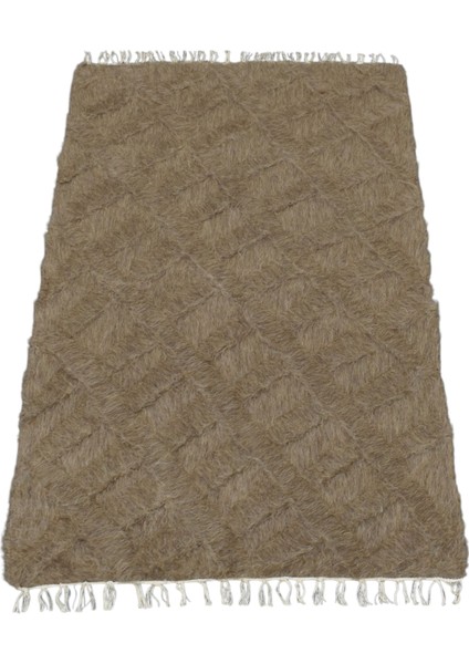 Yeni El Dokuma Tek Renk Tiftik Yün Siirt Kilimi 6339